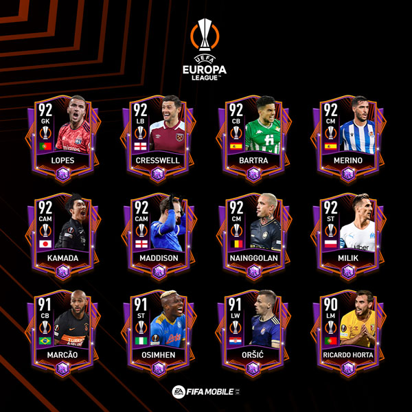 FIFA Mobile 22: UEFA Europa League (UEL) Players