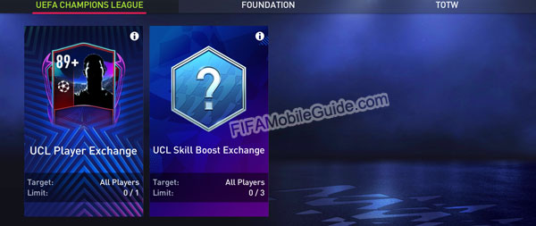 FIFA Mobile 22: UEFA Champions League (UCL) Exchanges