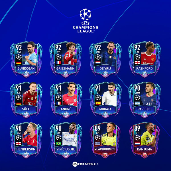 FIFA Mobile 22 UCL Round of 16 (R16) Players