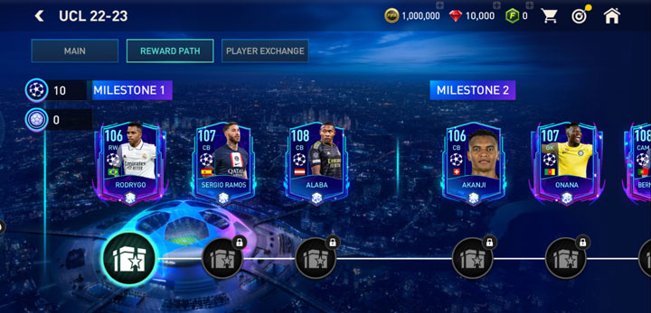 FIFA Mobile 23 UCL Milestones