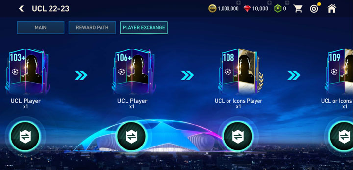 FIFA Mobile 23 UCL Player Exchanges