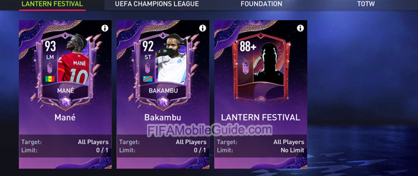 FIFA Mobile 22 Lantern Festival Exchanges