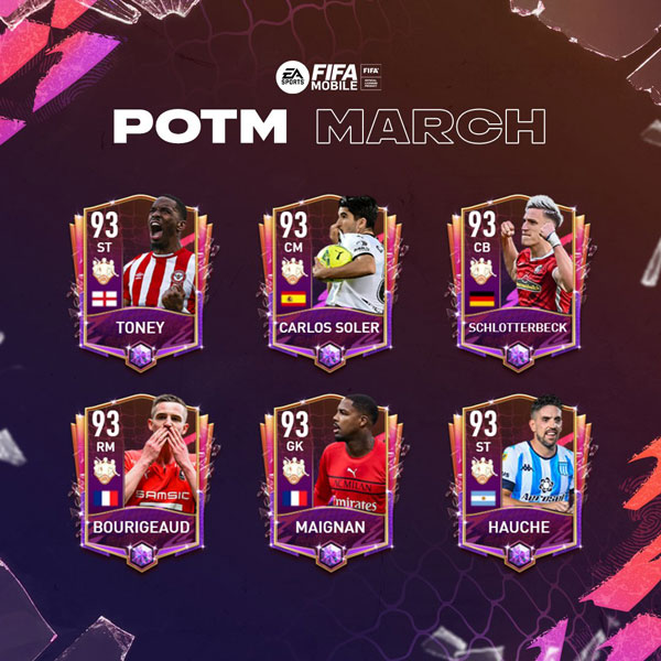 FIFA Mobile 22: March POTM Players