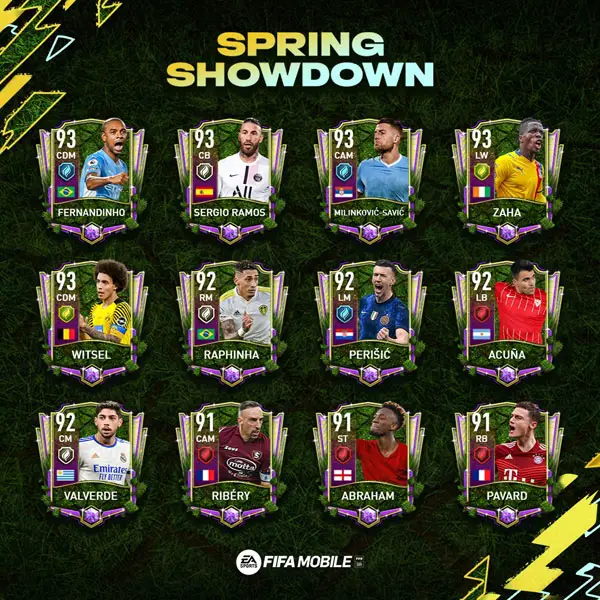 FIFA Mobile 22 Spring Showdown Players