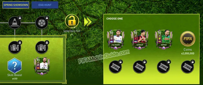 FIFA Mobile 22 Spring Showdown Choice Point