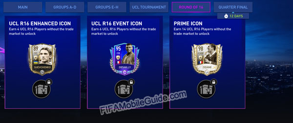FIFA Mobile 22: UEFA Champions League (UCL) R16 Icons Milestones