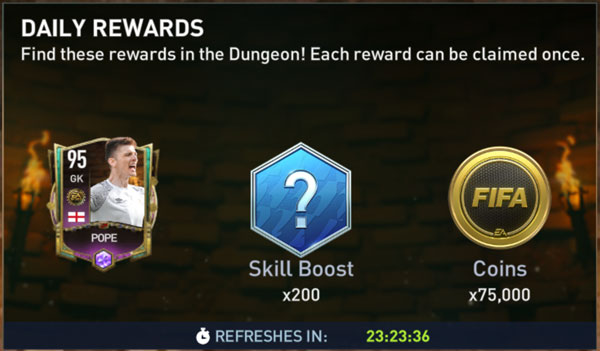 FIFA Mobile 22 Treasure Hunt Camelot Dungeon: Daily Featured Rewards