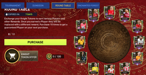 FIFA Mobile 22 Treasure Hunt Camelot Round Table