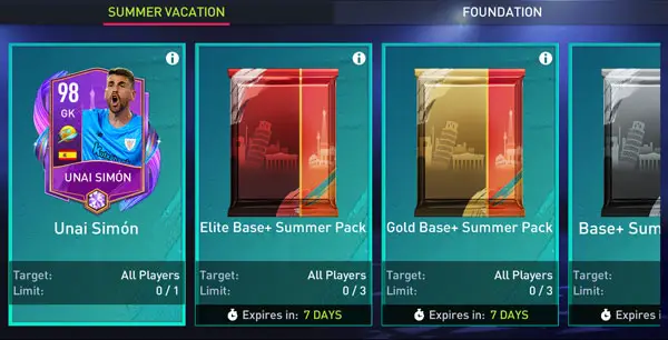 FIFA Mobile 22 Summer Vacation: Europe Exchanges