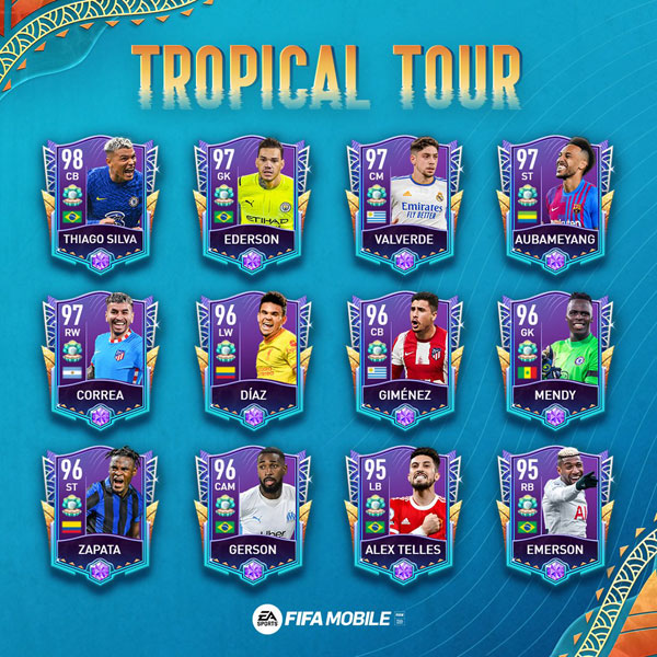 FIFA Mobile 22: Tropical Tour Players