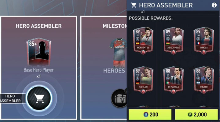 FIFA Mobile Heroes Journey Hero Assembler