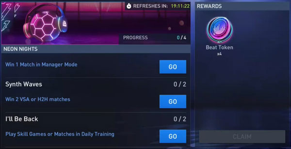 FIFA Mobile 22 Neon Nights Daily Quests