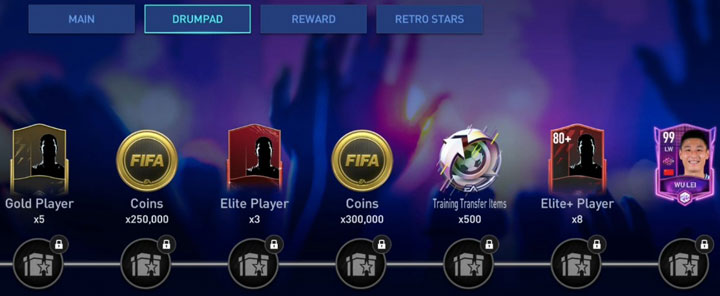 FIFA Mobile 22 Neon Nights Drumpad Milestones