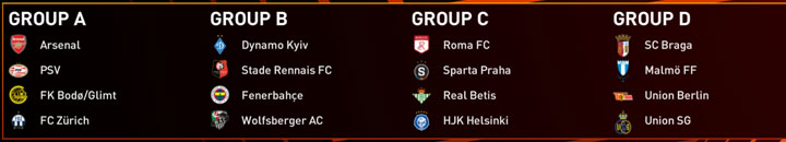 FIFA Mobile 22: Group Stage Challengers UEL Group A, B, C, D