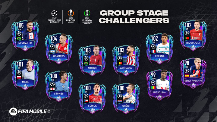 FIFA Mobile 22: Group Stage Challengers Featured Players