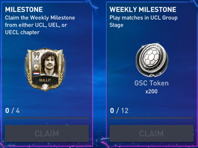 FIFA Mobile 22: Group Stage Challengers UCL Milestones