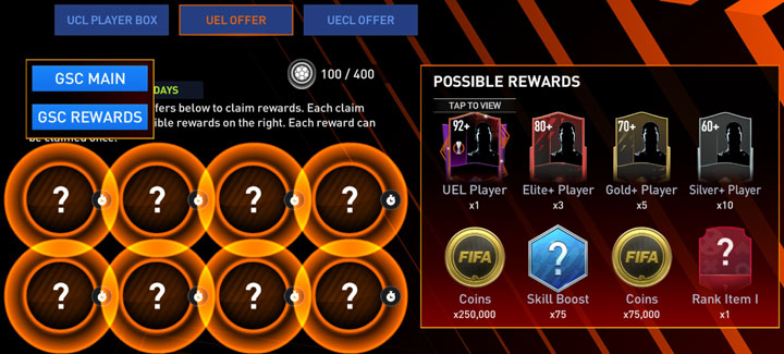 FIFA Mobile 22: Group Stage Challengers UEL Offers