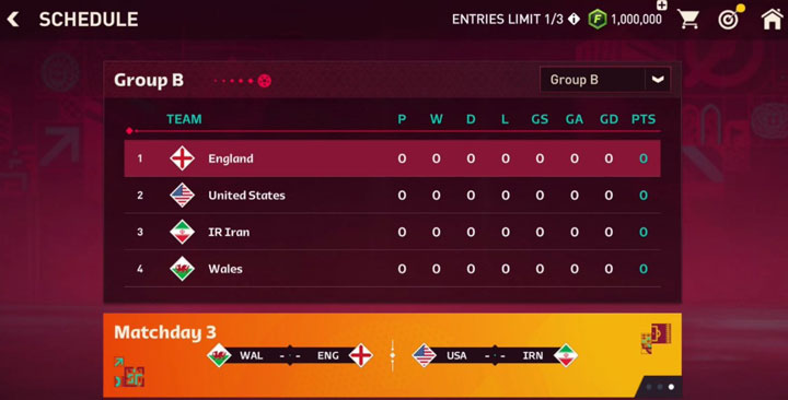 FIFA Mobile World Cup 2022 Tournament Schedule