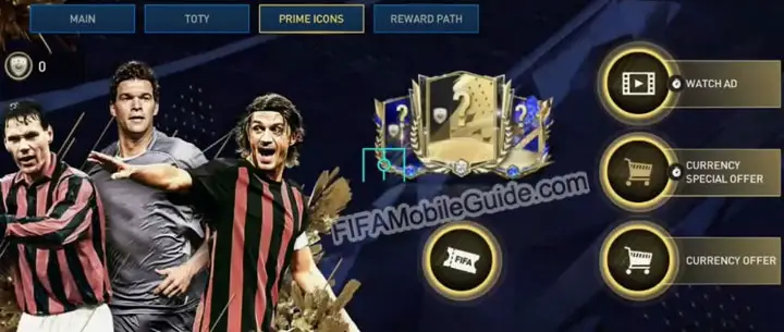 FIFA Mobile 23 TOTY Prime Icons chapter