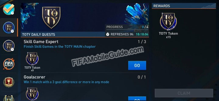 FIFA Mobile 23 TOTY Quests