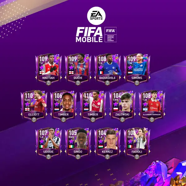 FIFA Mobile 23 Future Stars Featured Players