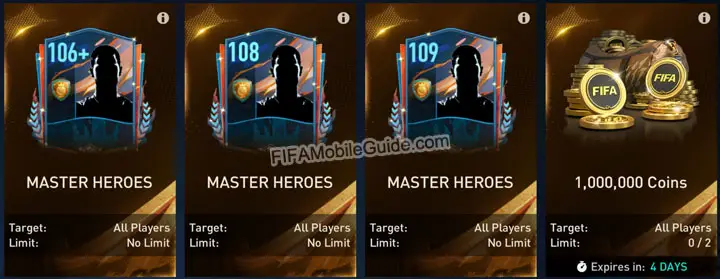 FIFA Mobile Heroes Journey 23 Master Heroes Exchanges