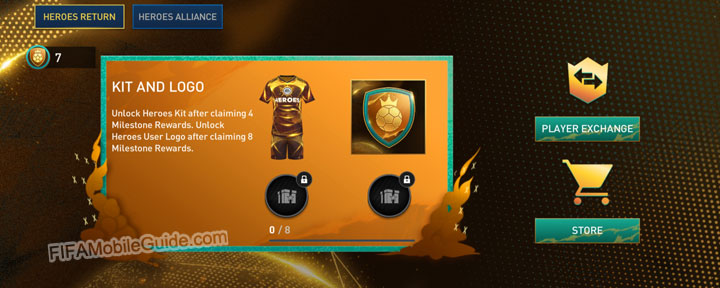 FIFA Mobile Heroes Journey 23 Kit and Logo Milestones