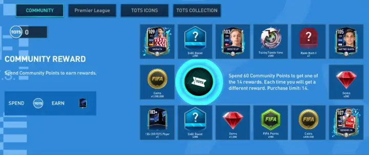 FIFA Mobile 23 TOTS Community Reward 1