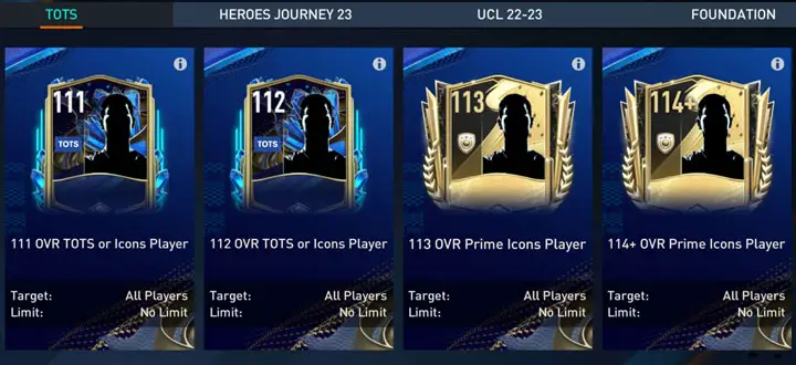 FIFA Mobile 23 TOTS Exchanges