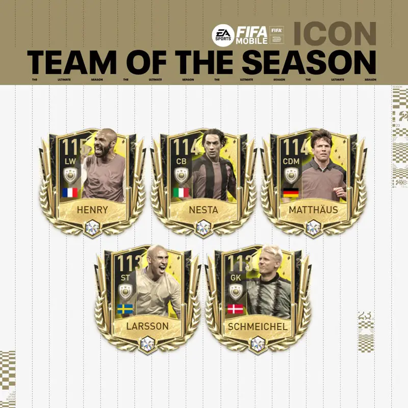 FIFA Mobile 23 TOTS Icon Players Week 2