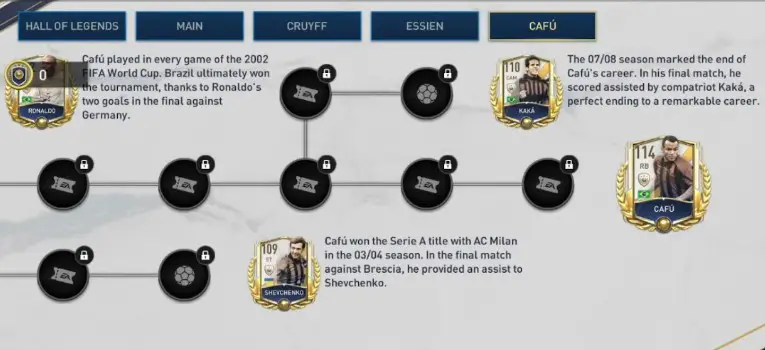 FIFA Mobile 23: Hall of Legends Cafu Paths