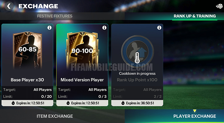 FC Mobile Player Exchange