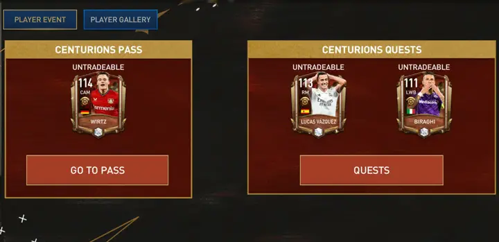 FIFA Mobile 23: Centurions Pass Button