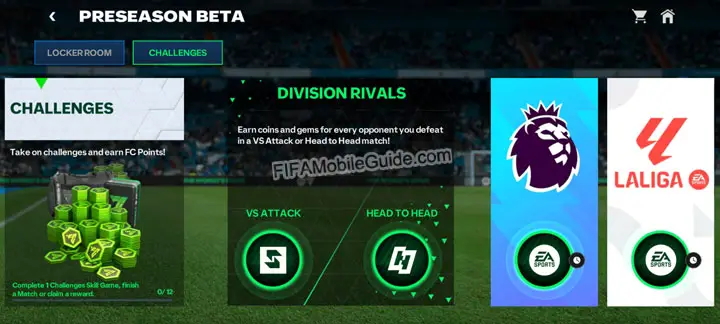 FC Mobile 24 Limited Beta Division Rivals Challenge