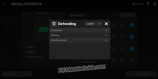 EAS FC Mobile 24 Skill Points Attributes Upgraded