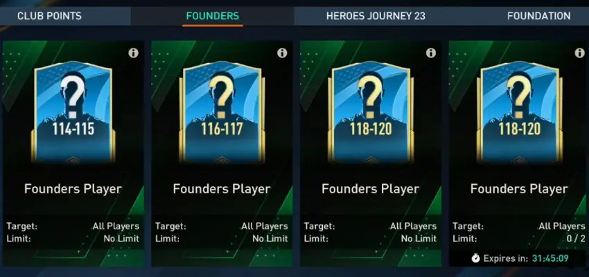 FIFA Mobile 23 Founders: Exchanges Founders Players