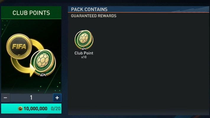 FIFA Mobile 23 Founders: Store Club Points Pack
