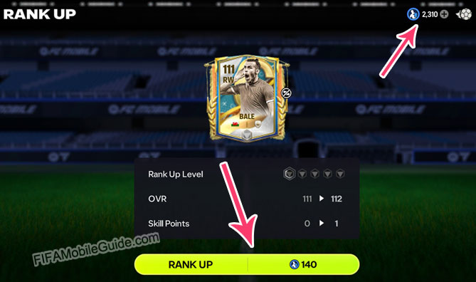 Rank Up Process and Rank Up Points Cost