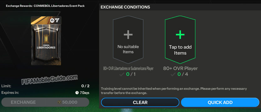 EA Sports FC Mobile 24 Conmebol Libertadores Event Pack