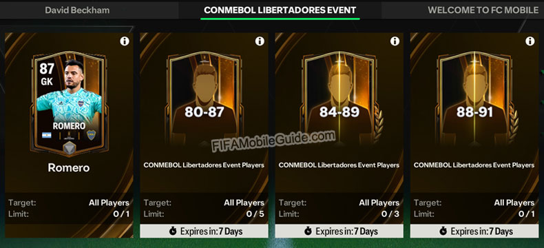 EA Sports FC Mobile 24 Conmebol Libertadores Exchanges