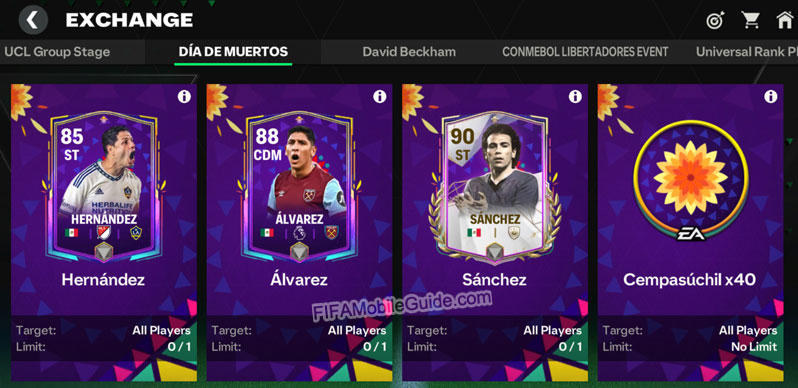 EAS FC Mobile 24 Día de Muertos Exchange