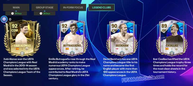 EAS FC Mobile 24 UCL Club Legends