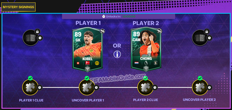 FC Mobile 24 Mystery Player Week/Batch 10: an 89 OVR GK Kobel (Winter Wildcards) and an 89 CAM Tahith Chong (Winter Wildcards)