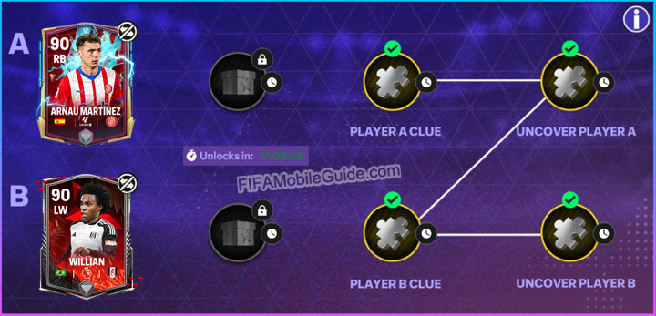 FC Mobile 24 Mystery Player Week/Batch 22: a 90 OVR RB Arnau Martinez & a 90 OVR LW Willian