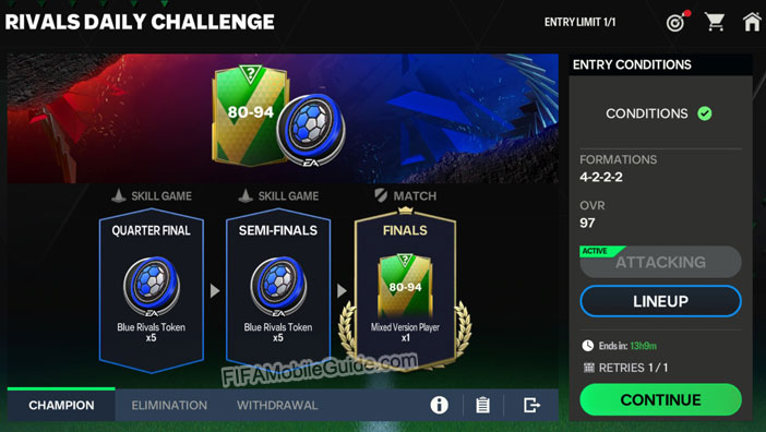 EA FC Mobile 24 Rivals Daily Challenge Mode