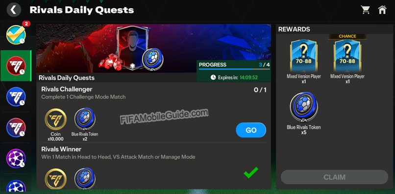 EA FC Mobile 24 Rivals Daily Quests
