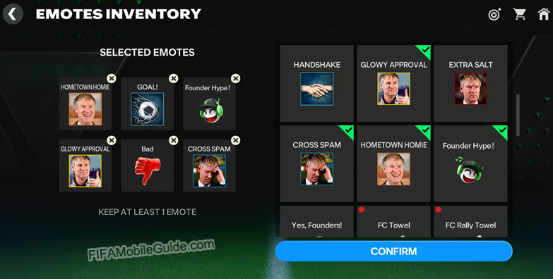 FC Mobile 24 Locker Room: Emotes