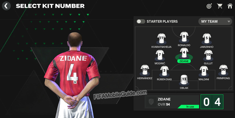 FC Mobile 24 Locker Room: Kit Number