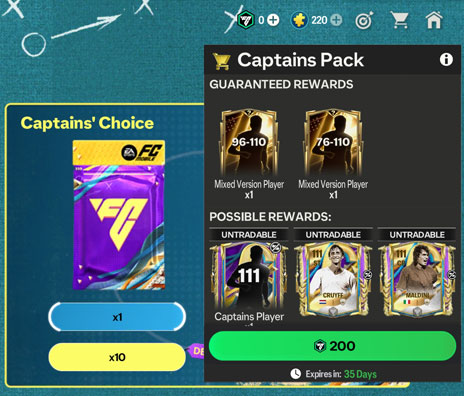 Captains Premium Pack