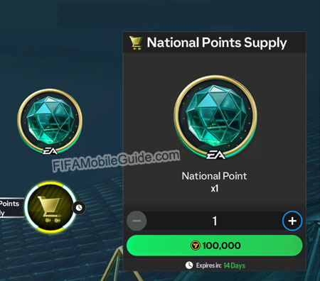 EA Sports (EAS) FC Mobile 24: National Valour Points Supply